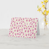 Raspberry Sorbet Alphabet Karte (Gelbe Blume)