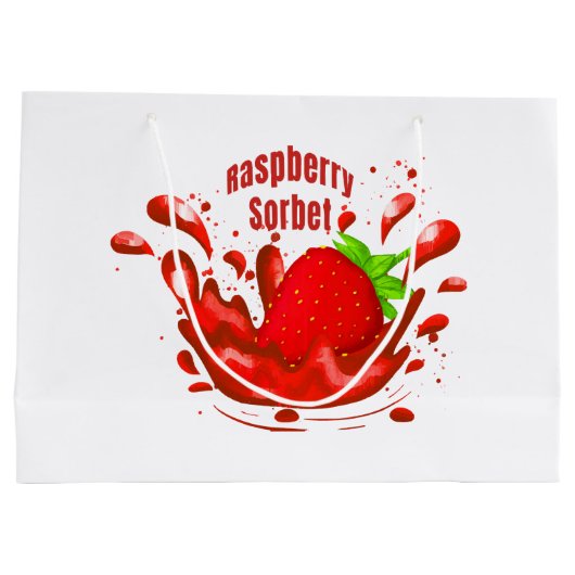 Raspberry Sorbet Große Geschenktüte (Rückseite)