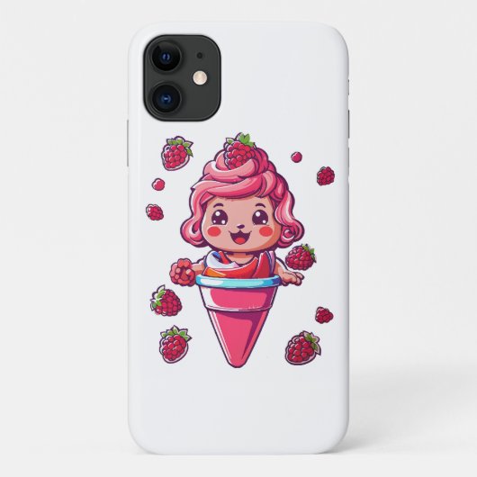 Raspberry Sorbet Kawaii Case-Mate iPhone Hülle (Rückseite)