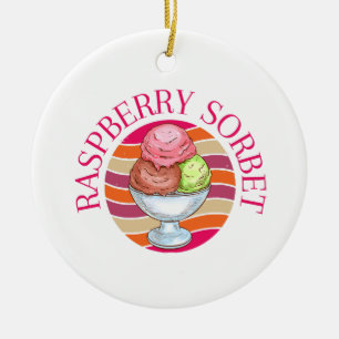 Raspberry Sorbet Keramik Ornament