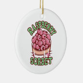 Raspberry Sorbet Keramik Ornament (Rechts)