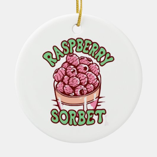 Raspberry Sorbet Keramik Ornament (Vorne)