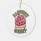 Raspberry Sorbet Keramik Ornament (Links)