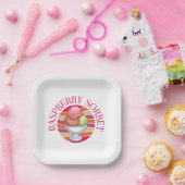 Raspberry Sorbet Pappteller (Party)