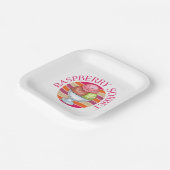 Raspberry Sorbet Pappteller (Gewinkelt)