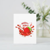 Raspberry Sorbet Postkarte (Stehend Vorderseite)