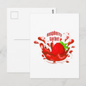 Raspberry Sorbet Postkarte (Vorne/Hinten)