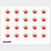 Raspberry Sorbet Runder Aufkleber (Blatt)