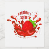 Raspberry Sorbet Weinetikett (Einzelnes Label)