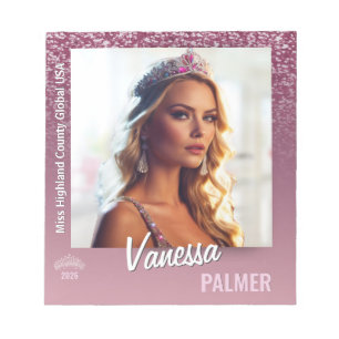 Raspberry Sparkle Titlehalter Autograph Notepad Notizblock