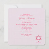 Raspberry Star von David Bat Mitzvah Einladungen (Rückseite)