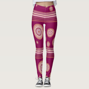 Raspberry Stripe Leggings