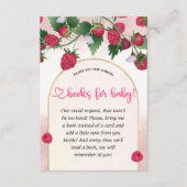 Raspberry Sweet Baby Shower Books for Baby Begleitkarte (Vorderseite)