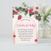 Raspberry Sweet Baby Shower Books for Baby Begleitkarte (Stehend Vorderseite)