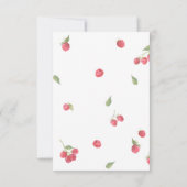 Raspberry Sweet Berry Erste Geburtstagsparty Dankeskarte (Rückseite)