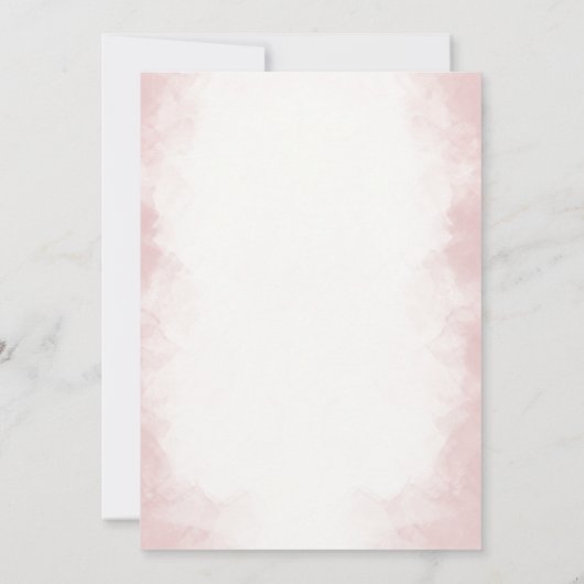 Raspberry Sweet Watercolor Babydusche Sip & See Einladung (Rückseite)