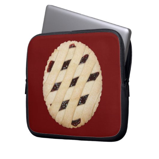 Raspberry Tart Laptop Sleeve (Vorderseite Links)