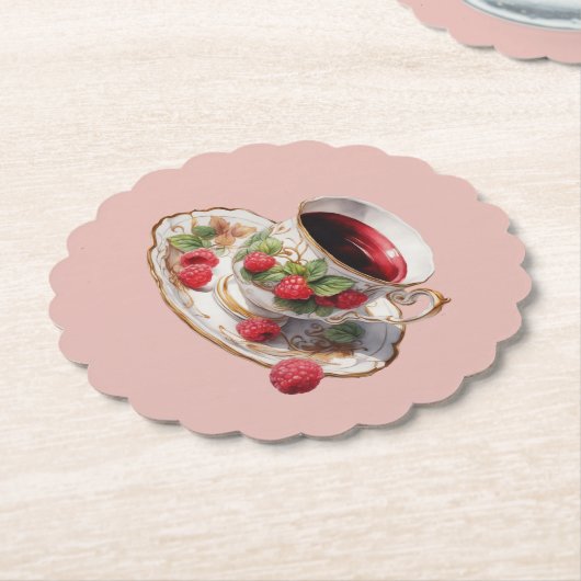 Raspberry Teacup Untersetzer (angewinkelt)