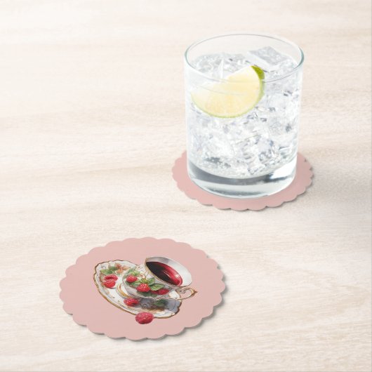 Raspberry Teacup Untersetzer (Vor Ort)