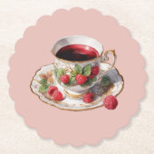 Raspberry Teacup Untersetzer (Vorderseite)