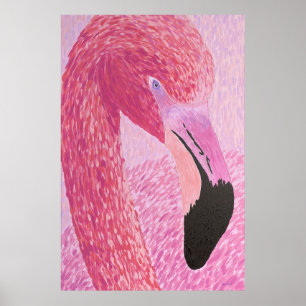 Raspberry the Flamingo - von Just Dahl Poster