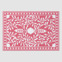 Raspberry Traditional Bone Inlay Decoupage Paper