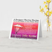 Raspberry Trifle Martini Recipe Grußkarte Karte (Gelbe Blume)