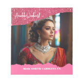 Raspberry Twist Crowning Pageant Custom Notepad Notizblock (Vorderseite)