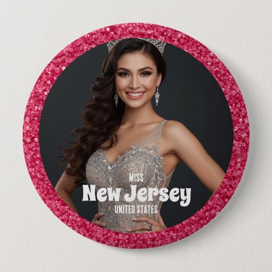 Raspberry Twist | Pageant-Foto-Button-Pin Button (Vorderseite)