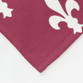 Raspberry Viktorianisch Fleur de Lys Fleecedecke (Ecke)