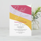 Raspberry Violet Honey Horizontal Streams Einladung (Stehend Vorderseite)