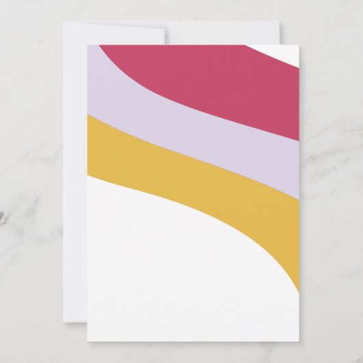 Raspberry Violet Honey Horizontal Streams Einladung (Rückseite)