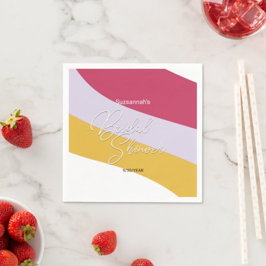 Raspberry Violet Honey Horizontal Streams Serviette (Beispiel)