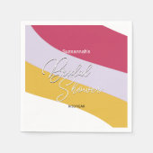 Raspberry Violet Honey Horizontal Streams Serviette (Vorderseite)