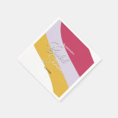 Raspberry Violet Honey Horizontal Streams Serviette (Ecke)