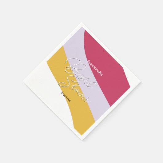 Raspberry Violet Honey Horizontal Streams Serviette (Ecke)