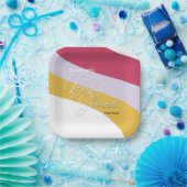 Raspberry Violet Honey Streams Custom Pappteller (Party)