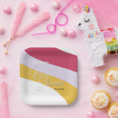 Raspberry Violet Honey Streams Custom Pappteller (Party)