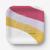 Raspberry Violet Honey Streams Custom Pappteller (Vorderseite)