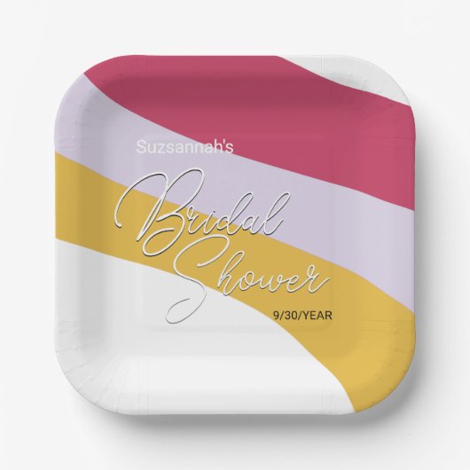 Raspberry Violet Honey Streams Custom Pappteller (Vorderseite)