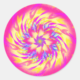 Raspberry Vortex von pwrflwr Runder Aufkleber