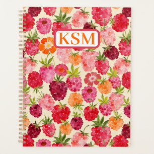 Raspberry Watercolor Coquette Planer