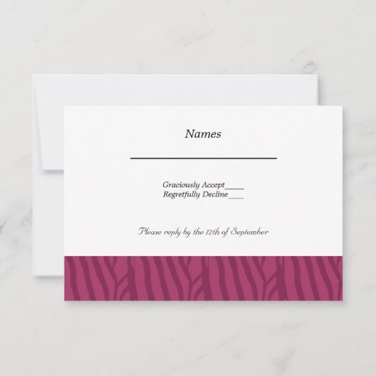 Raspberry Wedding RSVP (Rückseite)
