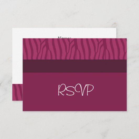 Raspberry Wedding RSVP (Vorne/Hinten)