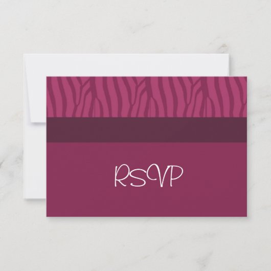 Raspberry Wedding RSVP Karte (Vorderseite)