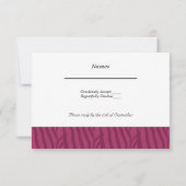 Raspberry Wedding RSVP Karte (Rückseite)