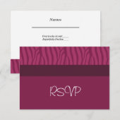 Raspberry Wedding RSVP Karte (Vorne/Hinten)