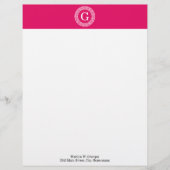 Raspberry Welch erste Monogramm für den griechisch Briefkopf (Vorderseite)