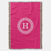 Raspberry Welch erste Monogramm für den griechisch Decke (Vorderseite Vertikal)