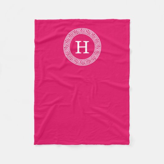 Raspberry Welch erste Monogramm für den griechisch Fleecedecke (Vorderseite)